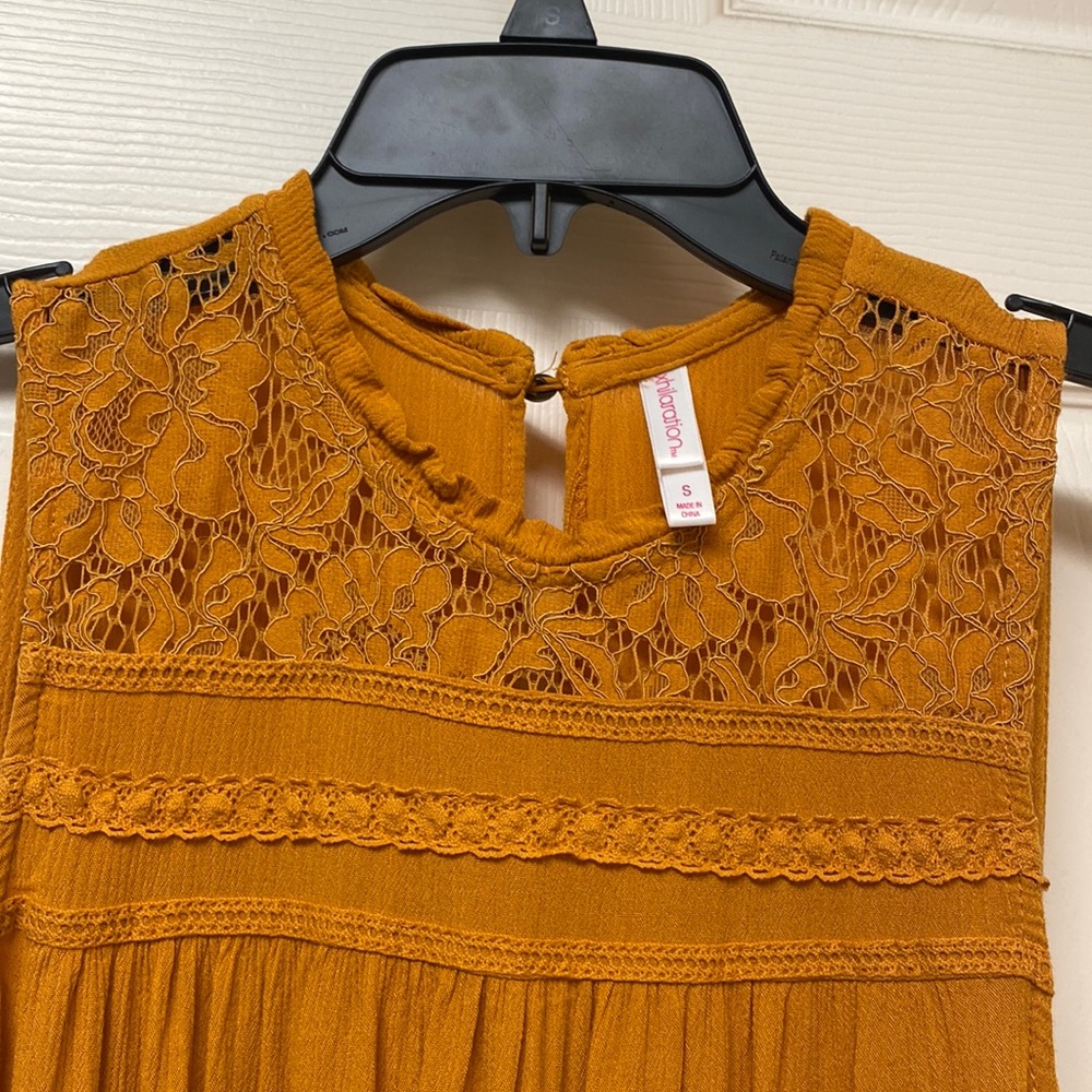 Xhilaration orange/goldish, top. Size S